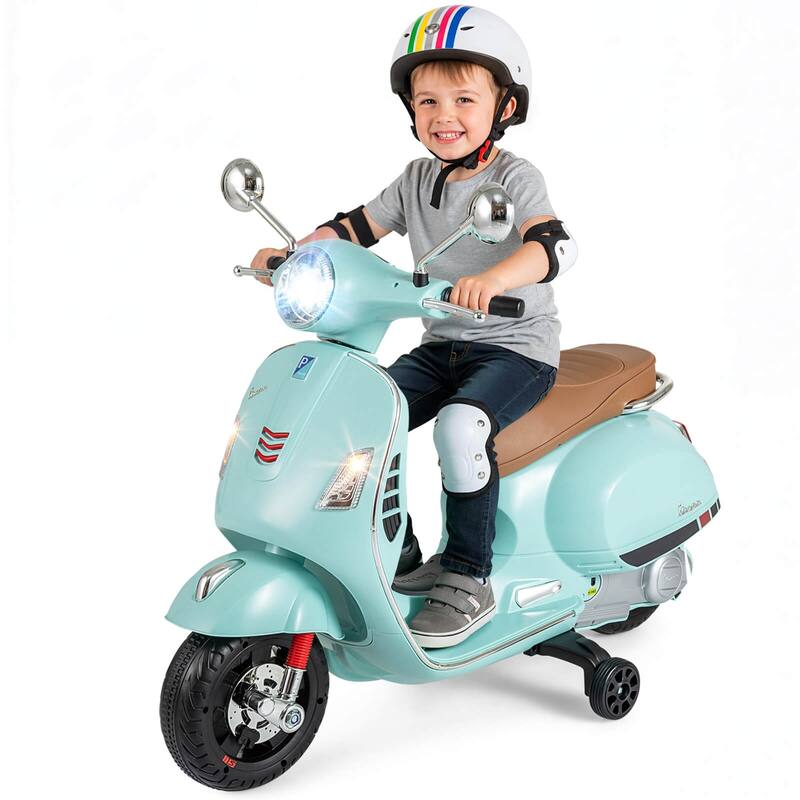 Costway Licensed VESPA 12V Kids Electric Motorcycle with Music Horn - See Details