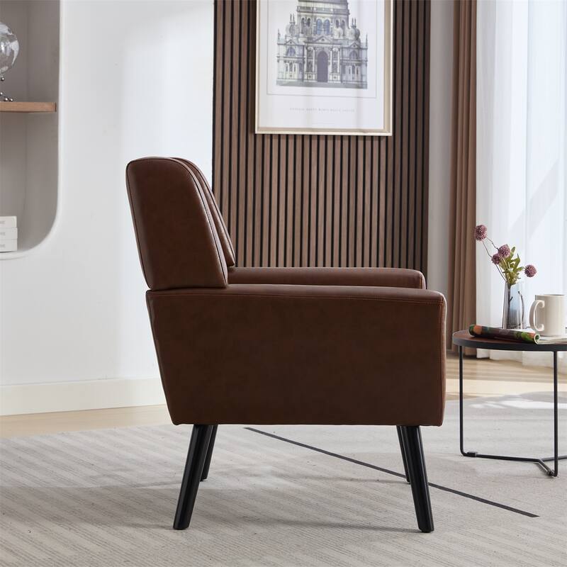 Modern Ergonomics Accent Chair with Black Legs