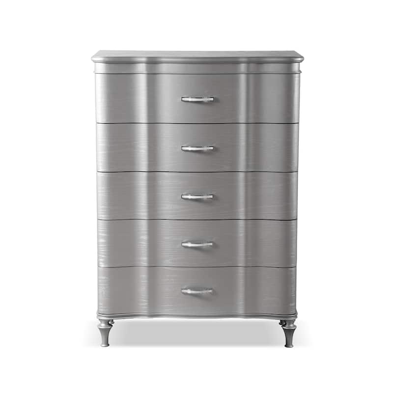 Furniture of America Seabliss Glam Solid Wood 5-Drawer Bedroom Chest