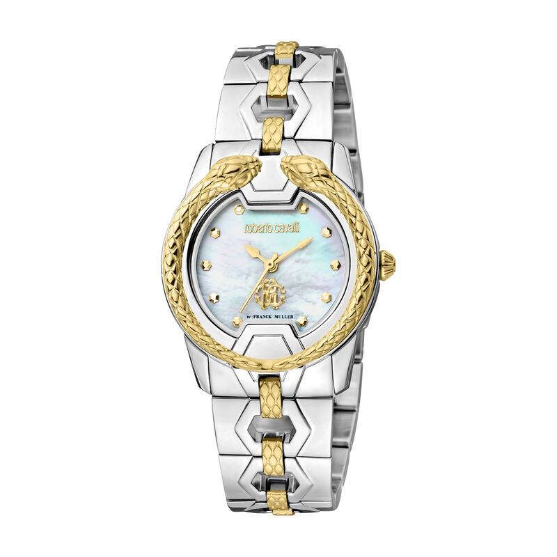 Roberto Cavalli by Franck Muller Women RV1L168M0051 Swiss Quartz Watch - Two-Tone