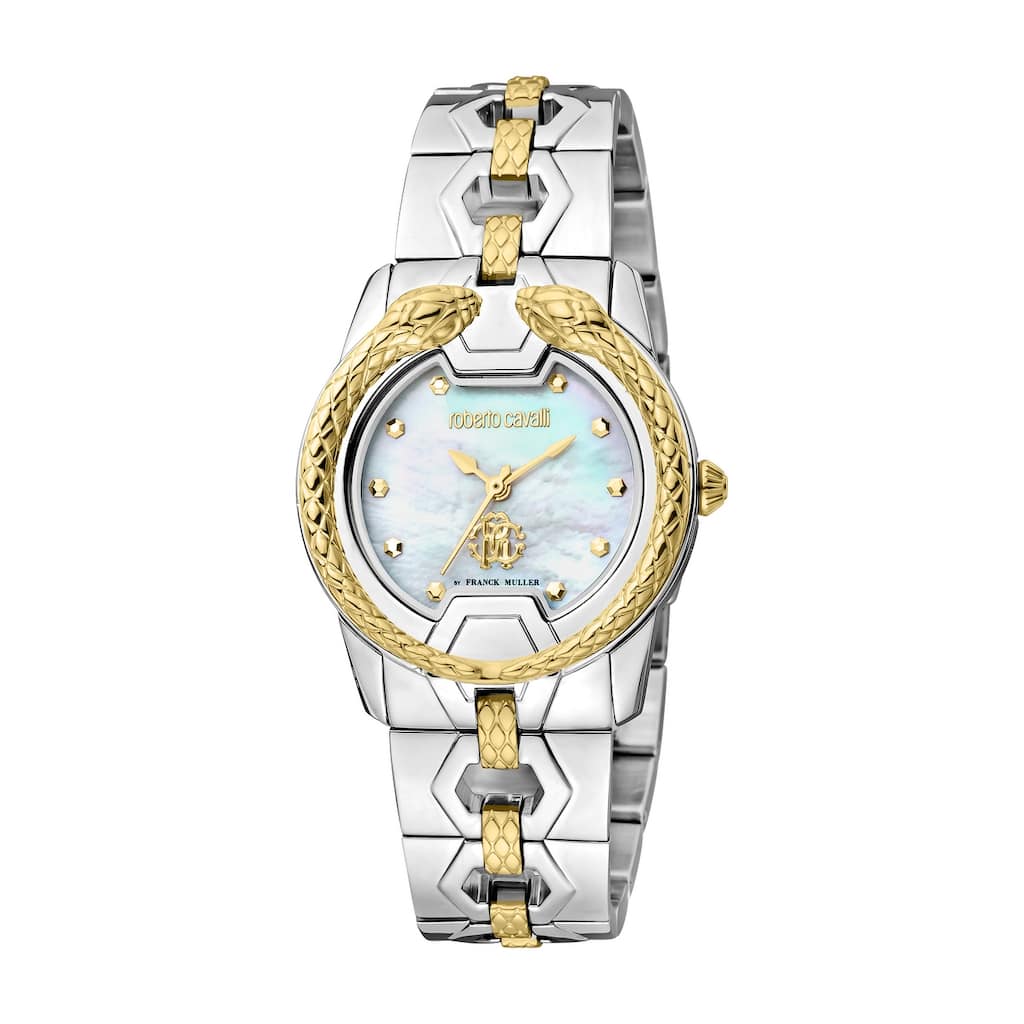 Roberto Cavalli by Franck Muller Women RV1L168M0051 Swiss Quartz Watch - Two-Tone