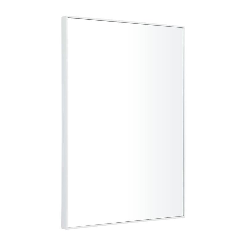 Wood Room Wall Mirror with Thin Minimalistic Frame - Black, White or Gold - Roche River Decor
