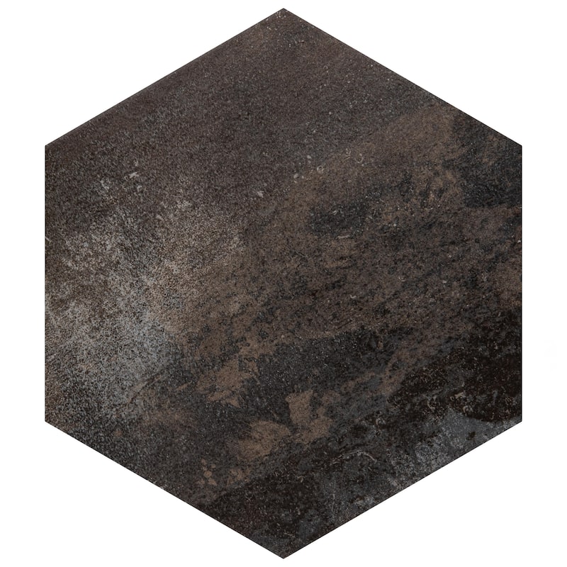 Merola Tile Industrial Hex Multi Mix 8-1/2" x 9-7/8" Porcelain Floor and Wall Tile