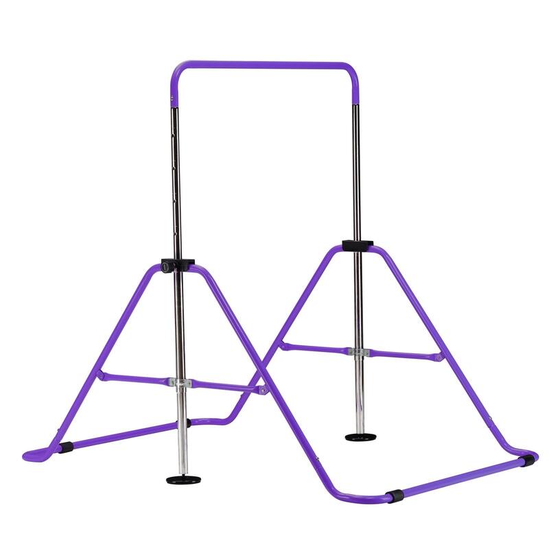 Zenova Gymnastics Bars Kids Kip Junior Training Bars for Home, Folding Horizontal Bars with 5 Adjustable Height