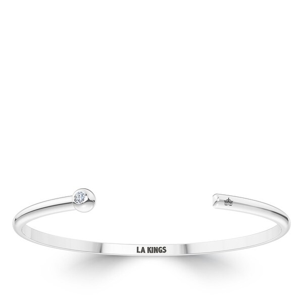 Los Angeles Kings Engraved Sterling Silver Diamond Cuff Bracelet. Opens flyout.