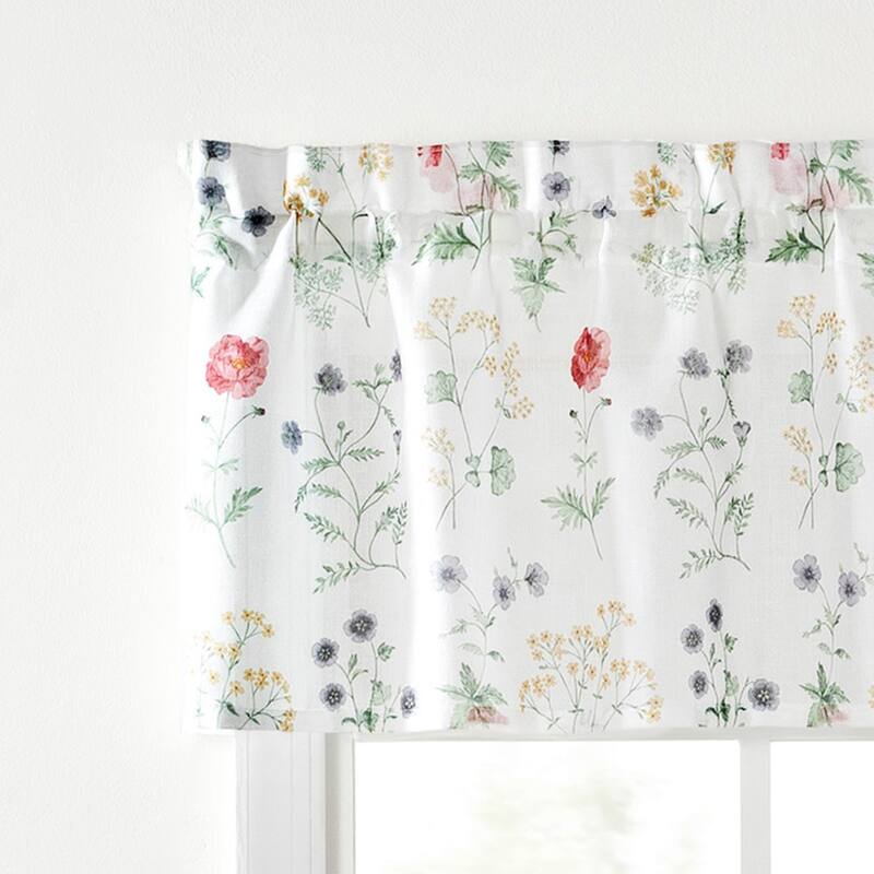 Martha Stewart Martha's Garden Print Valance, Swag, or Tier Pair Curtain Collection