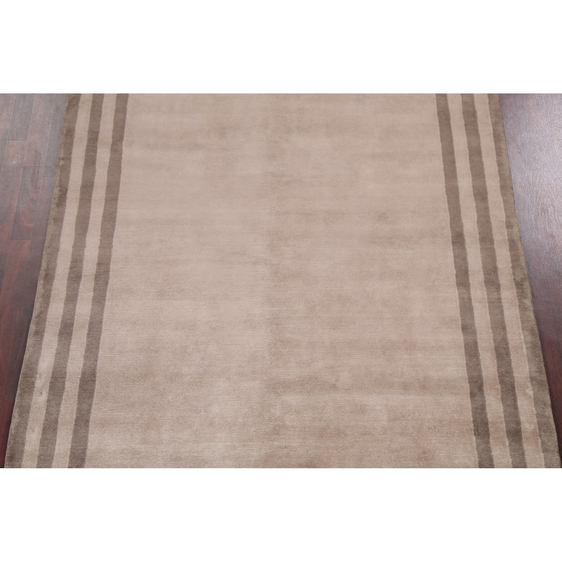 Nepalese Vegetable Dye Oriental Home Decor Area Rug Wool Hand-knotted - 6'2" x 8'9"