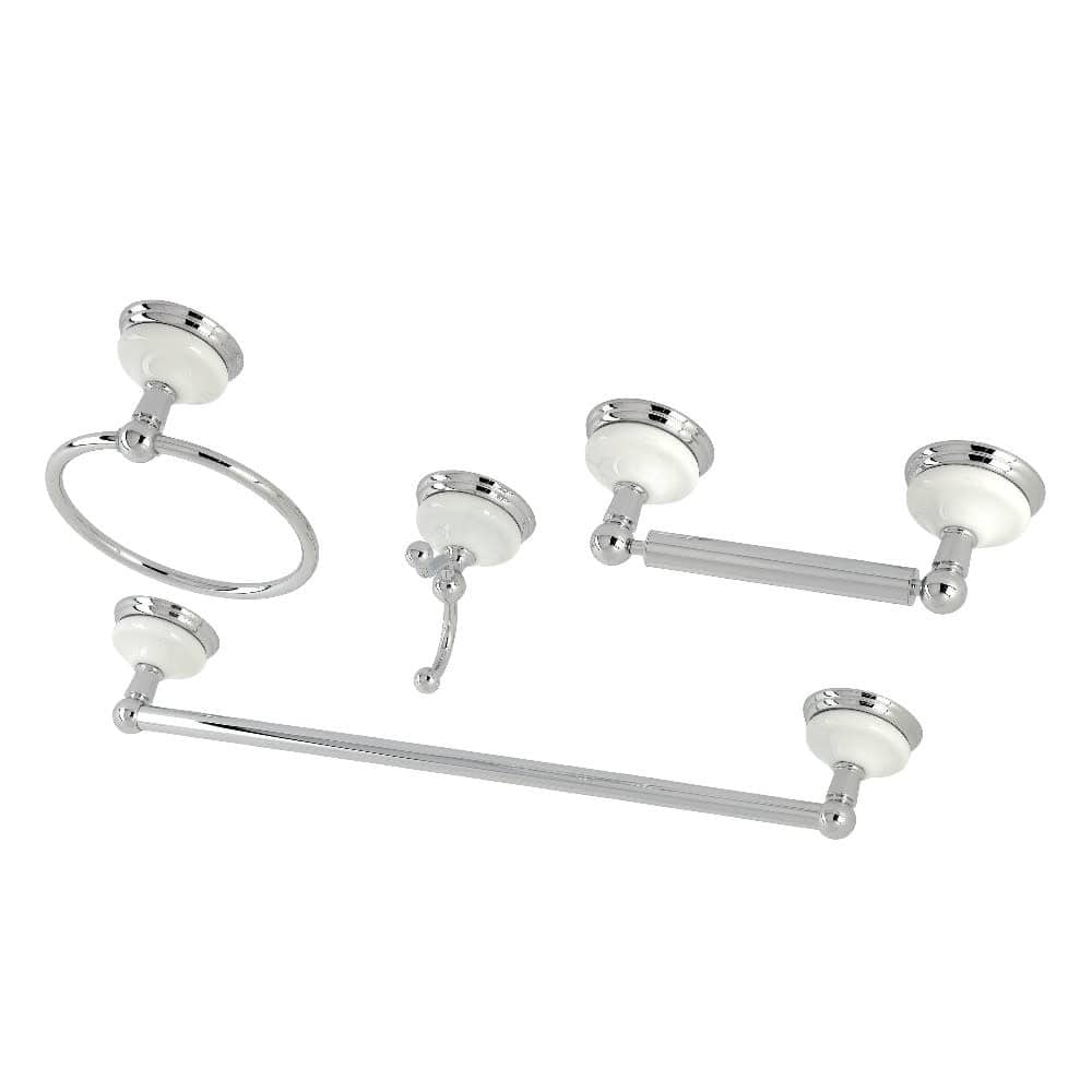 Kingston Brass Victorian 4 Piece Bathroom Package with 18" Towel Bar,