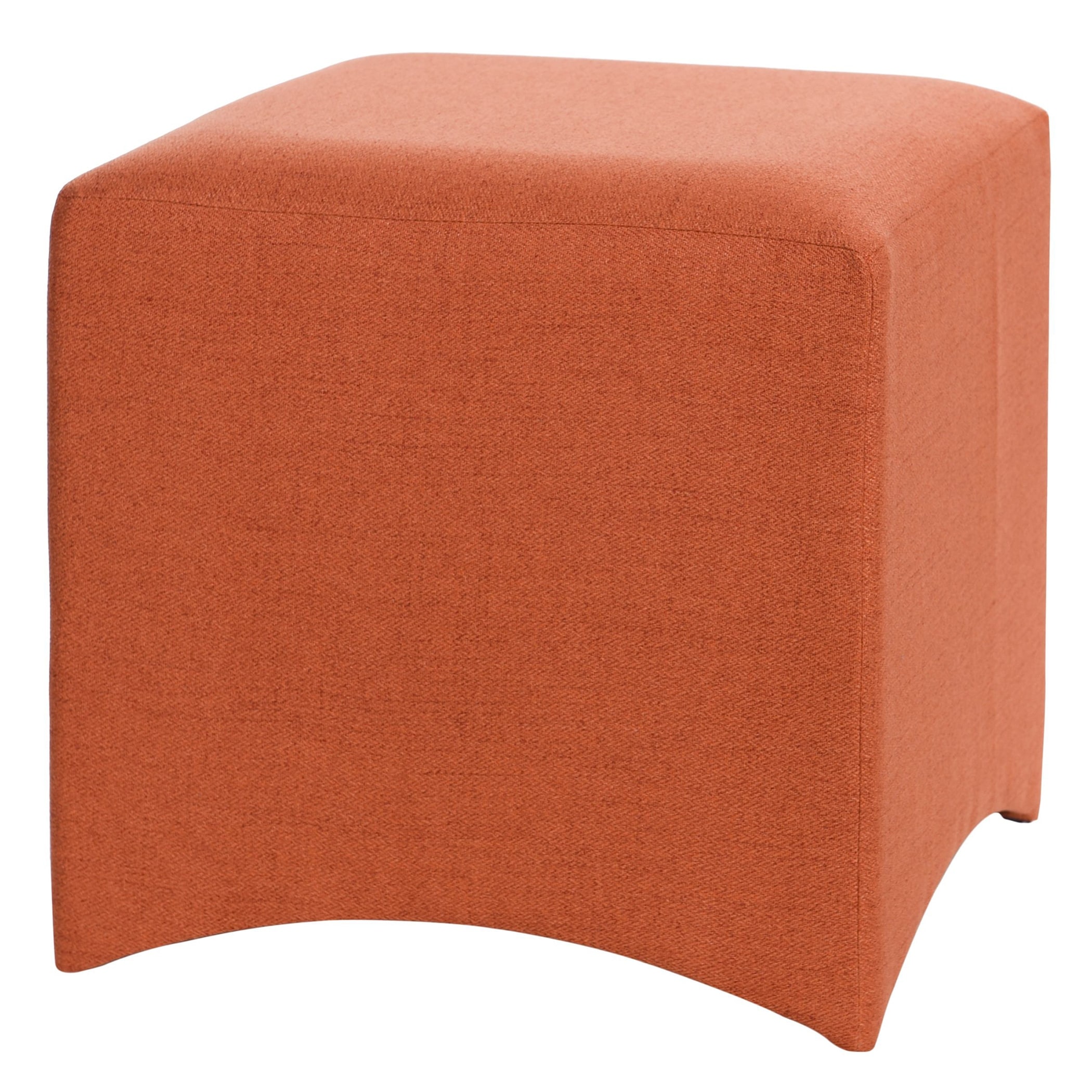 StyleCraft Dann Foley - Stool with Burnt Orange Linen Upholstery