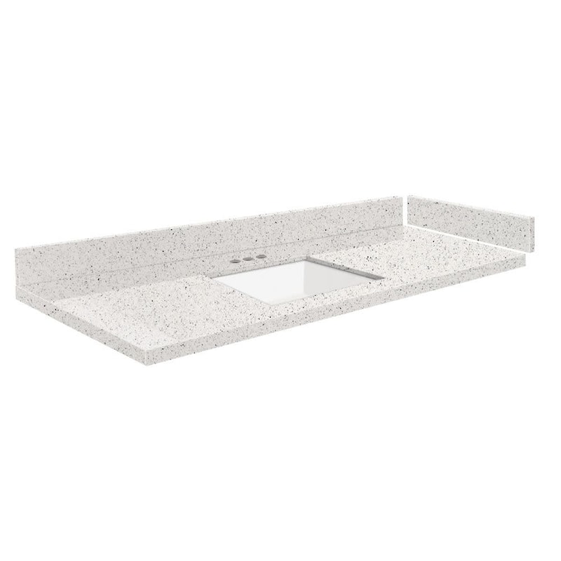 Transolid VT49.5x22-1KU-4 Silestone 50" Quartz Vanity Top with