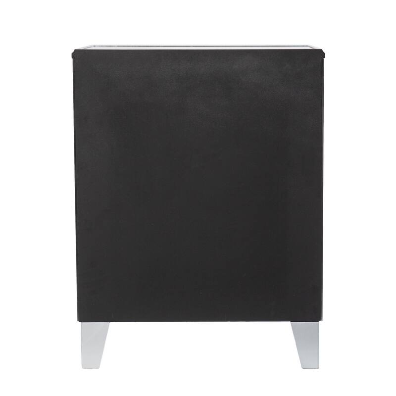 26 Inch Silver End Table with 3 Drawers for Storage and Modern Design - 14.50” x 20.25” x 26.25”