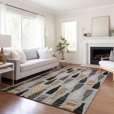 Premium Washable Super Soft Champagne Celebration Mayfield Rug