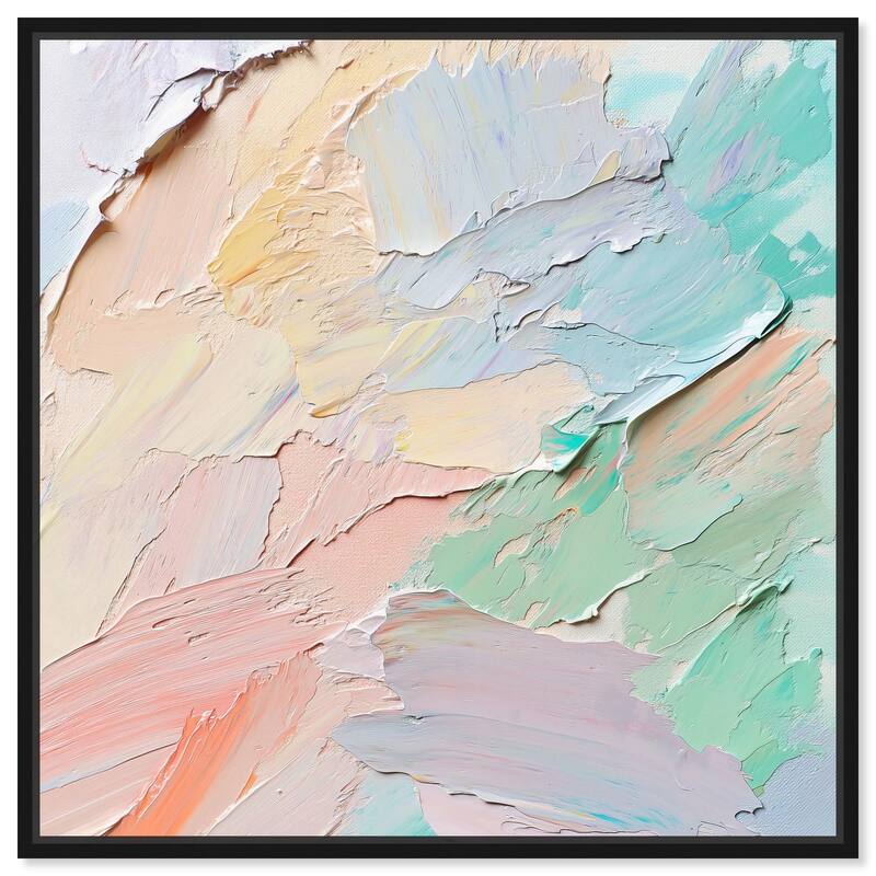 Flowing Mousse III Canvas by Art Remedy - 20" x 20" - Black