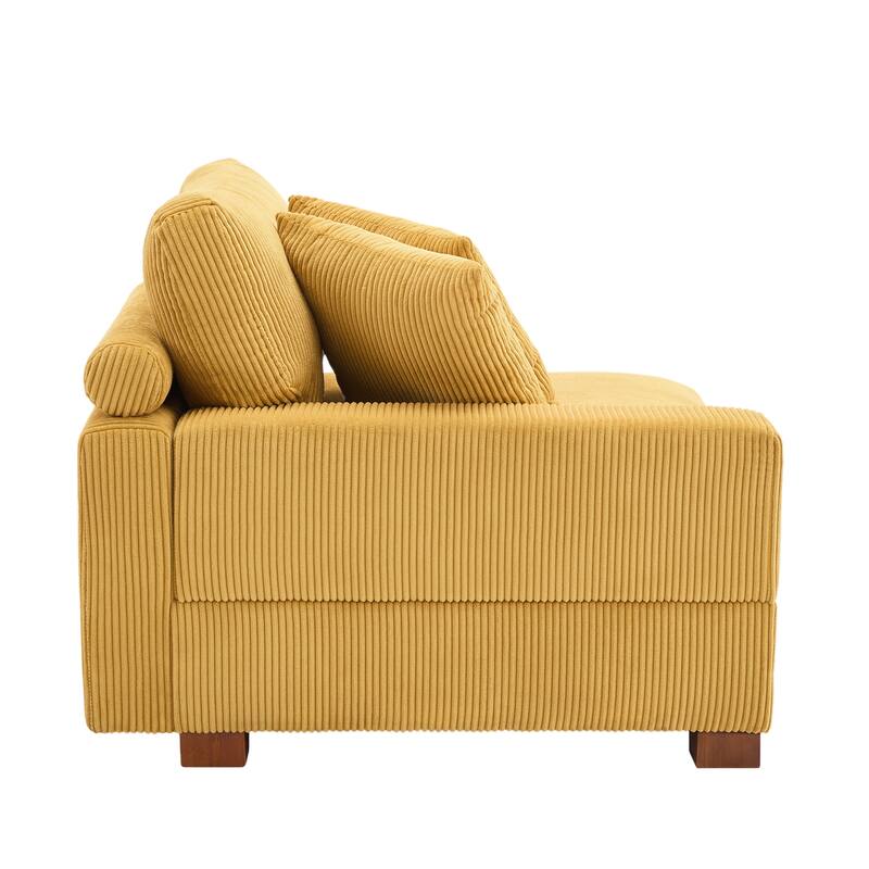 Modern Modular Sectional Sofa Corduroy Chaise Lounges