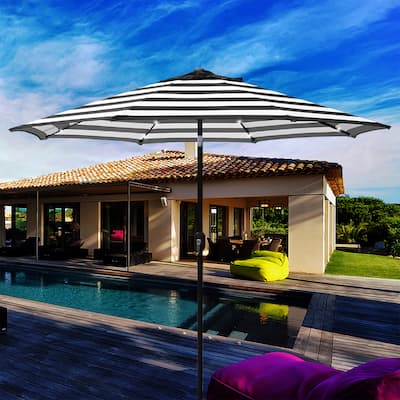 Maypex 9-foot Solar Led Lighted Patio Umbrella