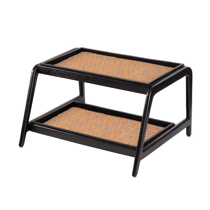 Jani Double-Tier Black Stand 2-Pair Rubber Boot Trays - My Blue Heaven