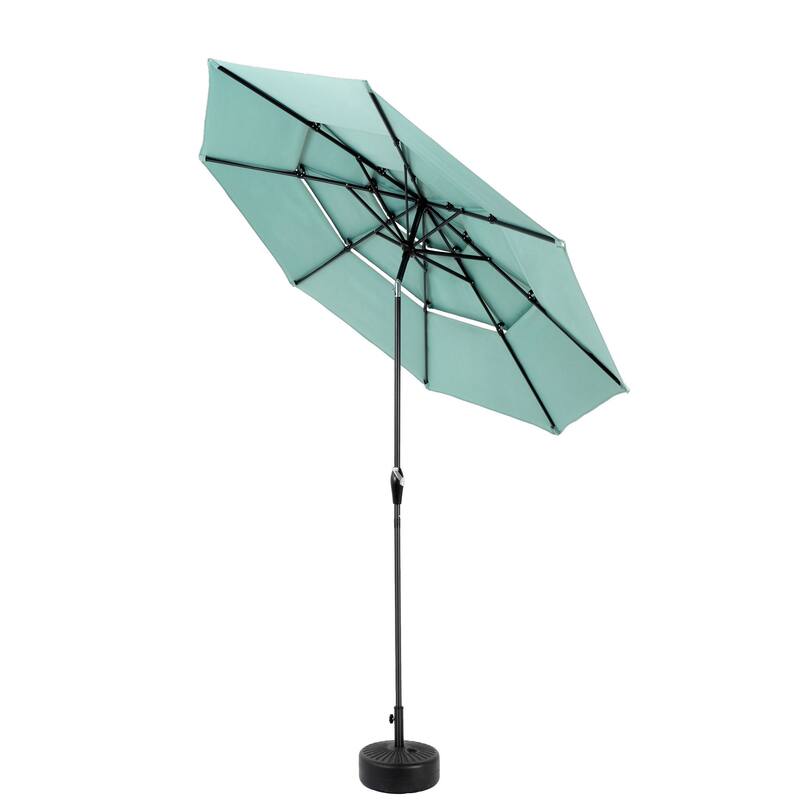 Topcraft 10ft Aluminum 3 Tier Tiltable Market Umbrella