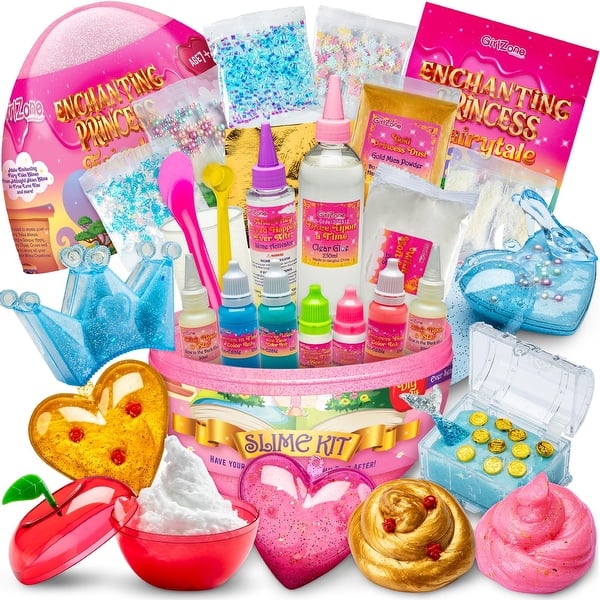 slide 2 of 7, GirlZone Enchanting Princess Fairytale DIY Slime Kit, Make Princess Slimes for Girls 8-12, Ideal Christmas Gift