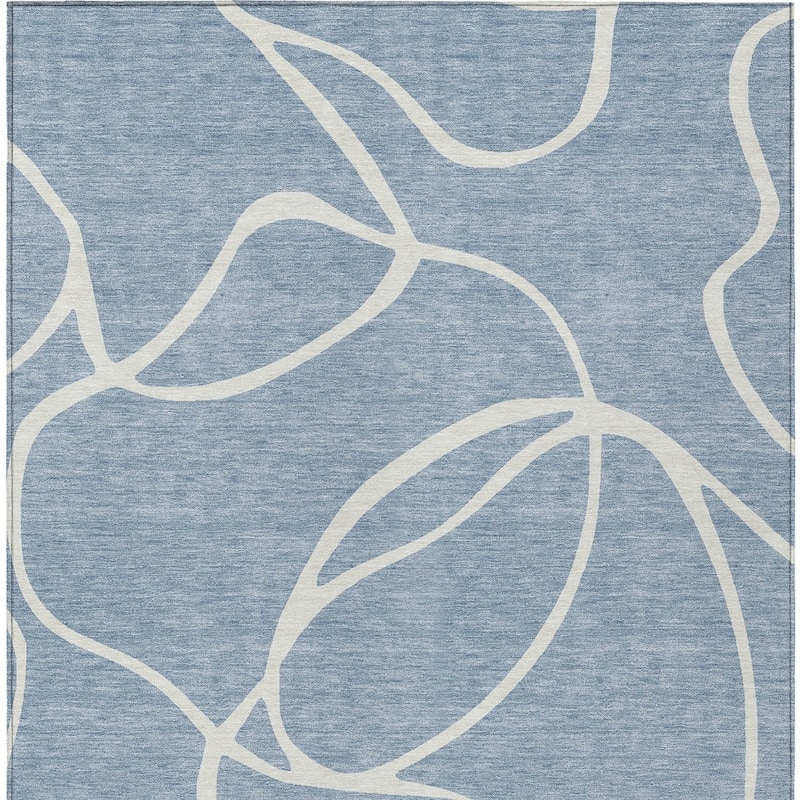 HomeRoots Abstract Transitional Rectangle Outdoor Rug