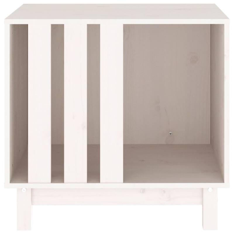 vidaXL Dog House White Solid Pine Wood 23.6 x 17.7 x 22.4 in Durable