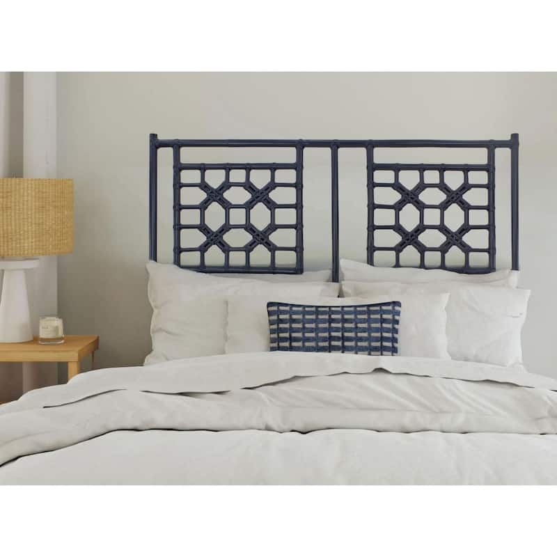 Handmade Natural Wood And Rattan Headboard by East at Main