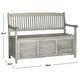 preview thumbnail 18 of 16, SAFAVIEH Outdoor Living Brisbane Grey Storage Bench - 50" x 24" x 35.2"