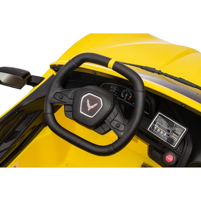 24V Chevrolet Corvette C8 2-Seater Ride on Yellow