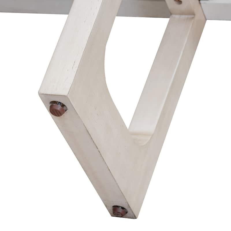 Retro Narrow Console Table with Open Shelf