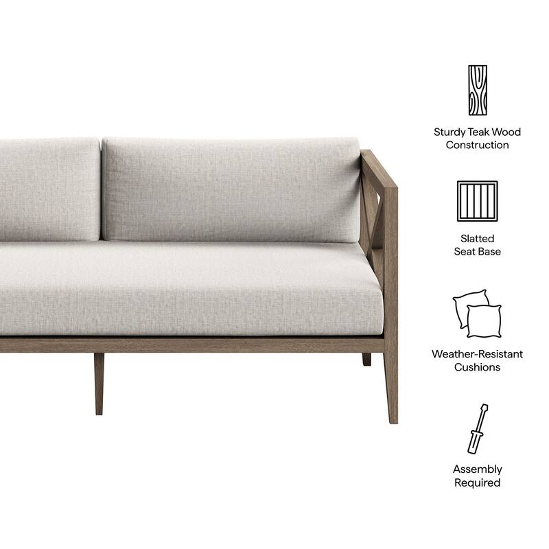 Northlake Outdoor Patio Teak Loveseat