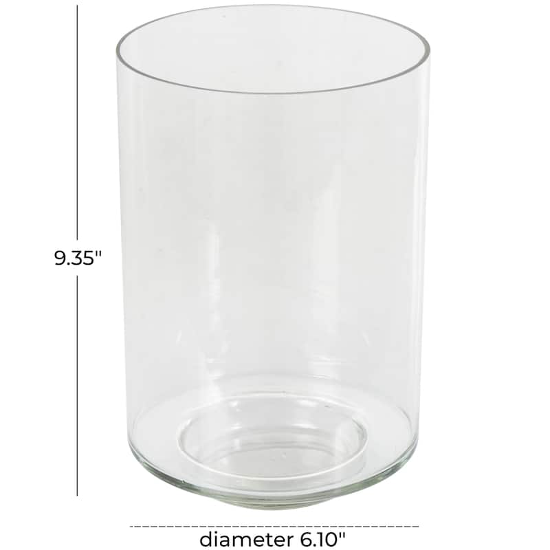 Glass Wide Vase - Clear - Roche River Decor