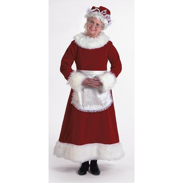 Shop 6 Piece Burgundy Velvet Mrs Claus Most Valuable Helper At The North Pole Adult Size Xxx