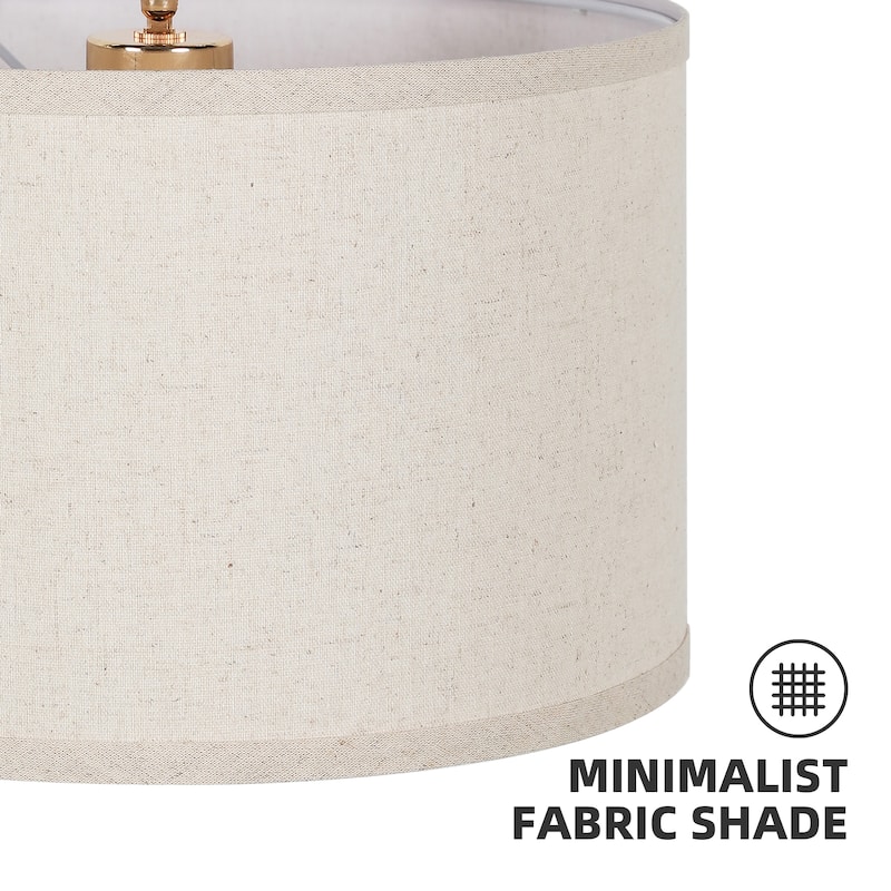 61 in Modern Floor lamp Corner Pole Lamp, Tall Lamp with Drum Shade - Gold