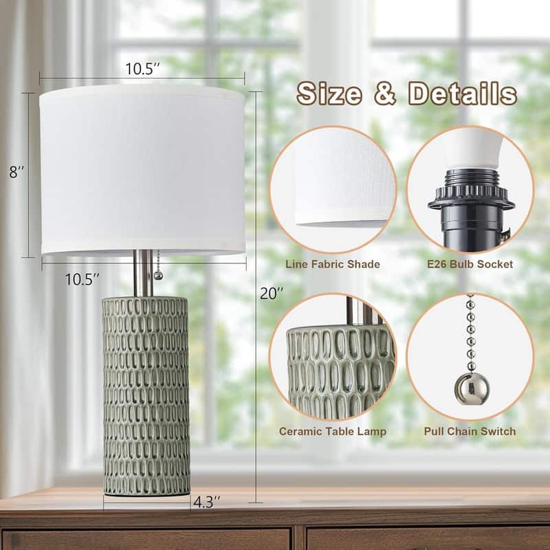 Table Lamps for Living Room Set of 2