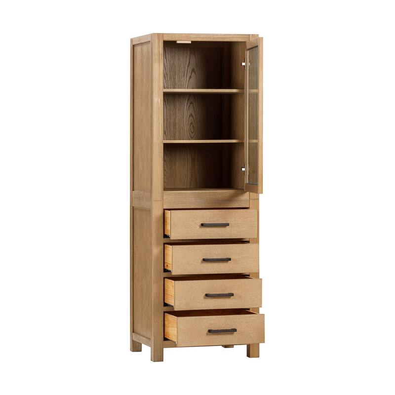 Avanity Modero 24 in. Linen Tower in Brushed Oak finish
