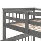 preview thumbnail 8 of 7, Grey Twin Over Full Wood Bunk Bed with Drawers & Stairs