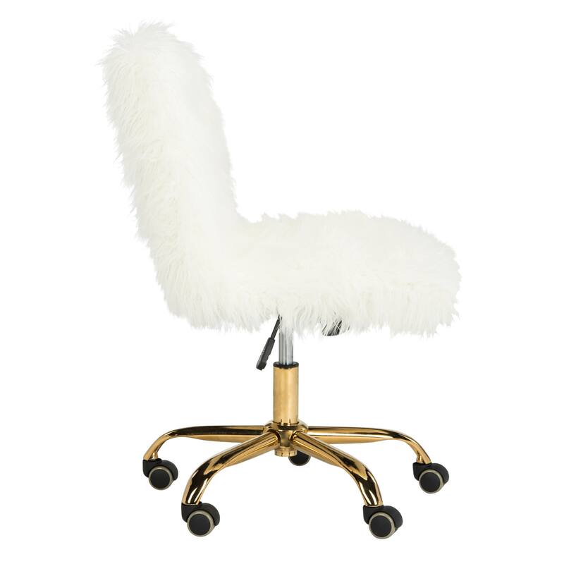 SAFAVIEH Henia Faux Sheepskin Adjustable Office Chair - 26Wx26Dx31H