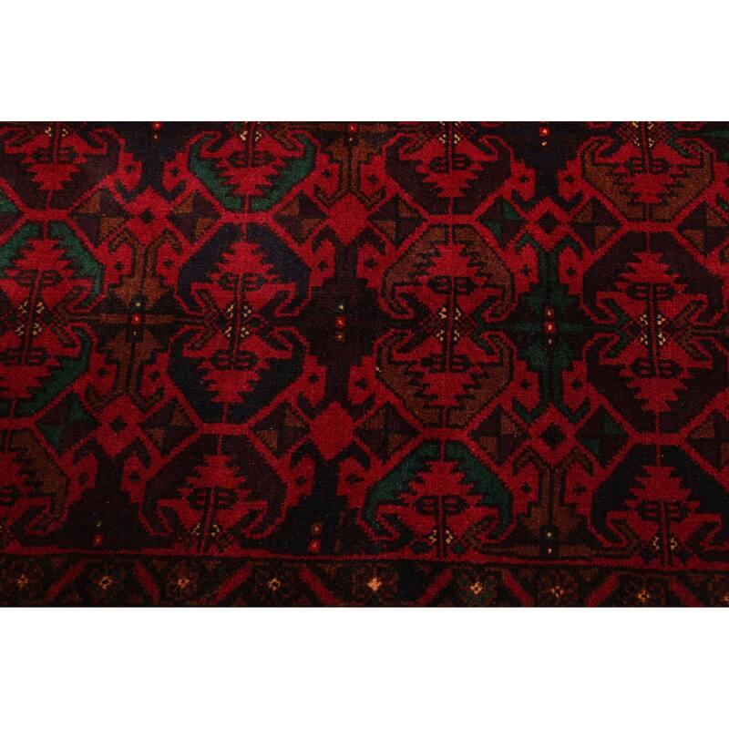 ECARPETGALLERY Hand-knotted Teimani Red Wool Rug - 3'7 x 5'9