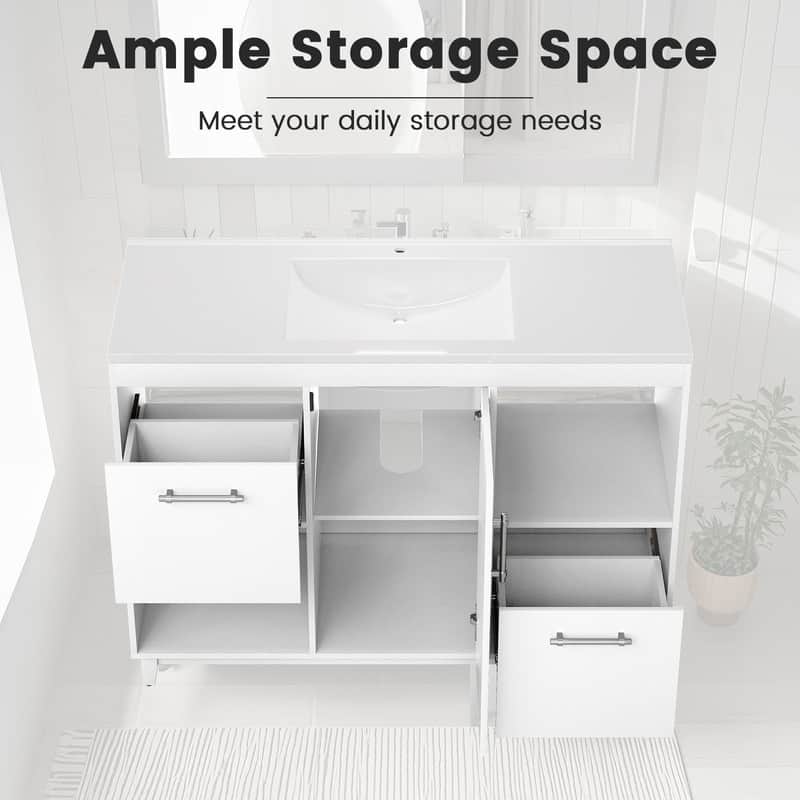 48-Inch Modern Bathroom Vanity with Sink,Ample Storage