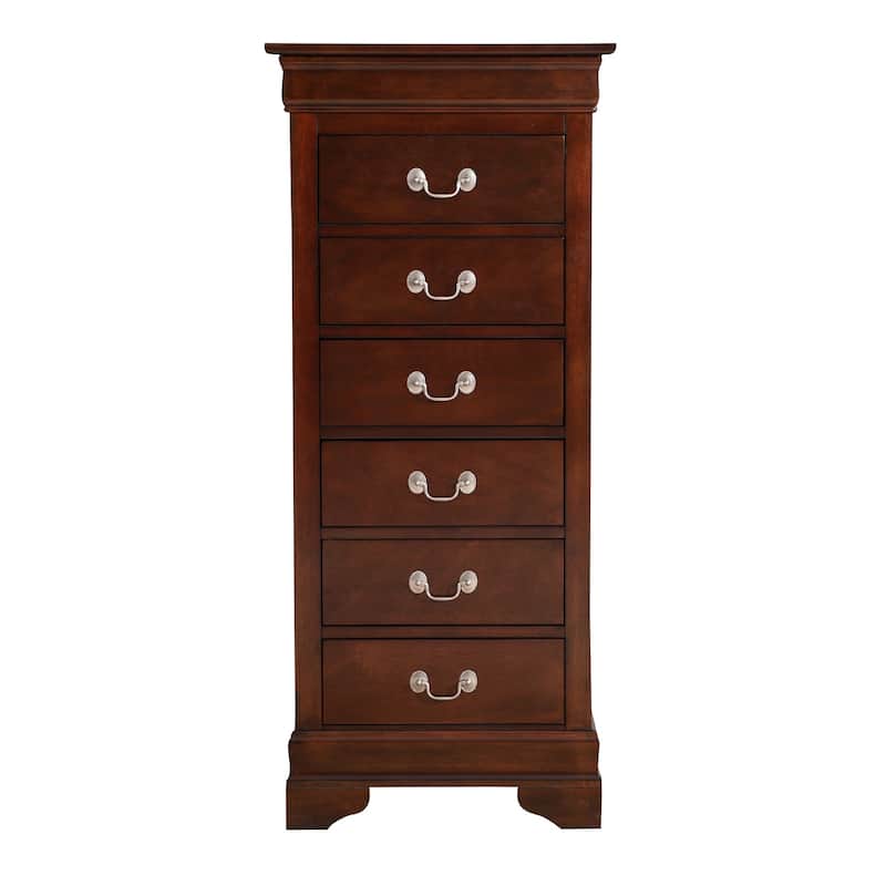 7-Drawer Wooden Bedroom Chest - 51" - Dark Brown
