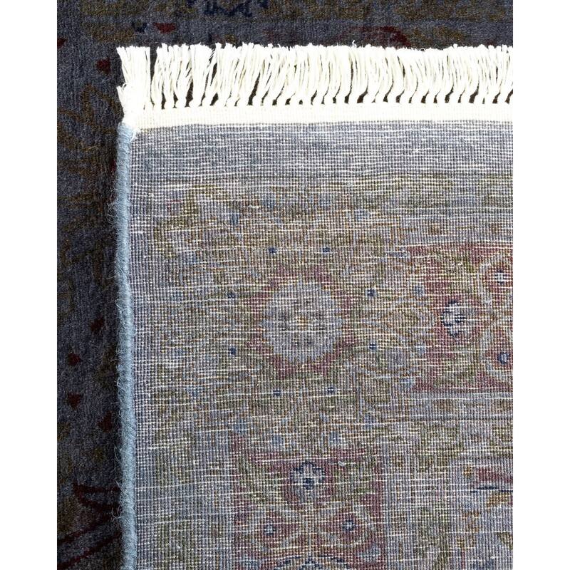 Overton Hand Knotted Wool Vintage Inspired Modern Contemporary Overdyed Gray Area Rug - 3' 1" x 5' 1"