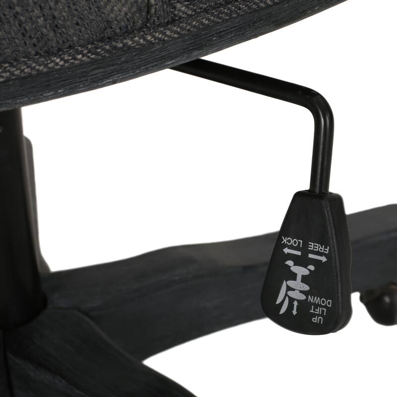 Coulee Upholstered Roll Back Swivel Office Chair by Christopher Knight Home - 24.75" L x 27.75" W x 35.50-40.00" H