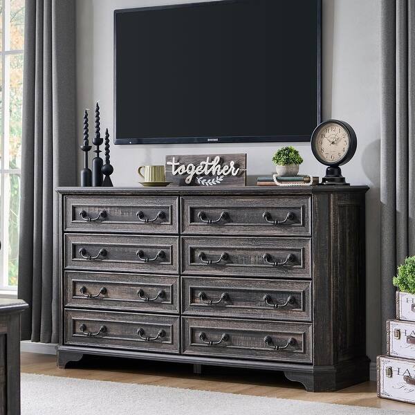 Farmhouse 7 Drawers Dresser, Wood Chest of Drawers, Dressers Organizer