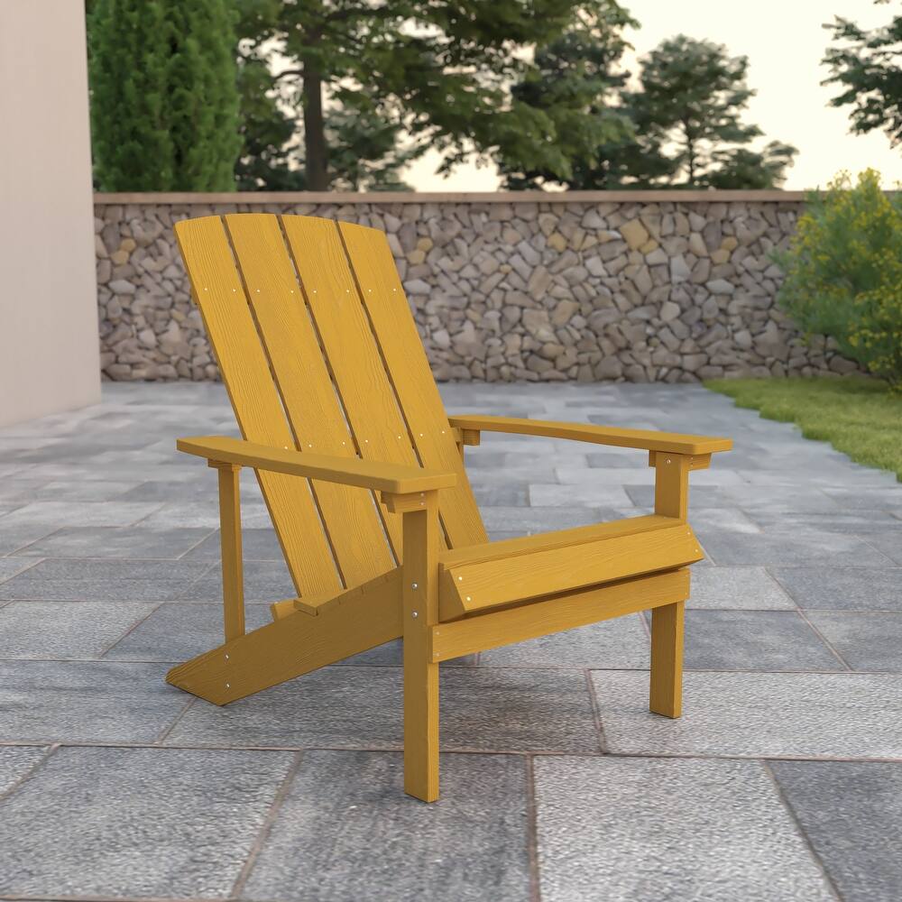 Outdoor All-Weather Poly Resin Wood Adirondack Chair - 29.5"W x 33.5"D x 35"H