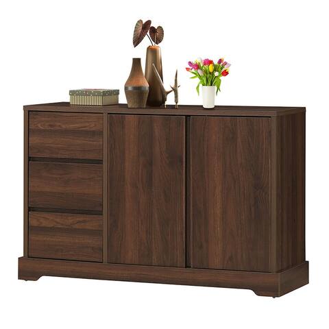 Gymax Buffet Sideboard Cupboard Cabinet Console Table W/ 3 Drawers & - See Details