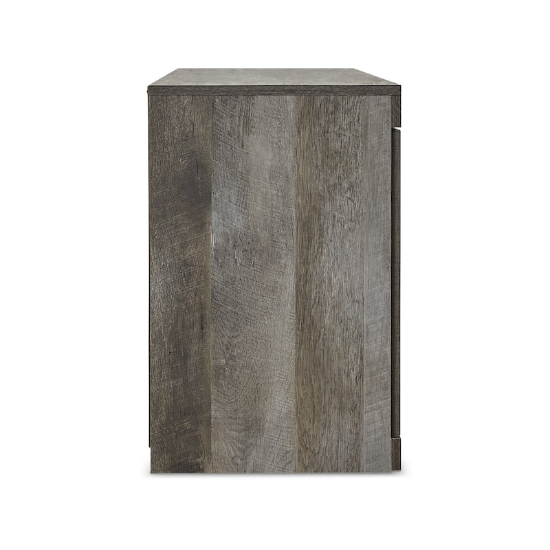 Signature Design by Ashley Wynnlow Gray 60" TV Stand for TVs up to 69" with Electric Fireplace - 60"W x 15.5"D x 24.5"H