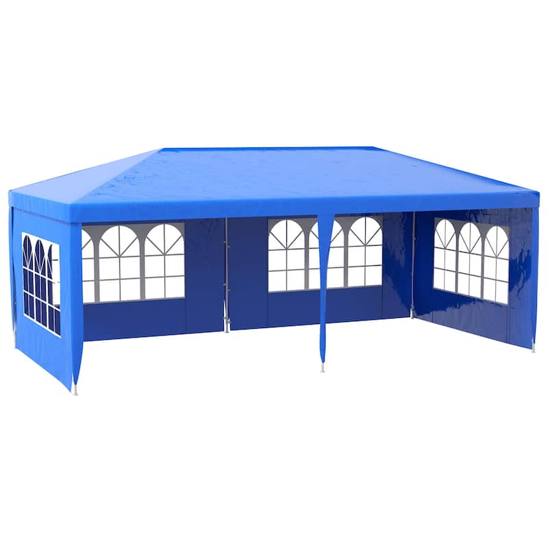 Large Outdoor Party Tent with Removable Sidewalls for Events and Gatherings - Blue