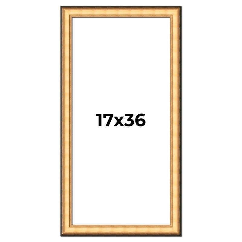 17x36 Frame Gold Plein Aire Solid Wood Picture Frame Width 2 Inches |