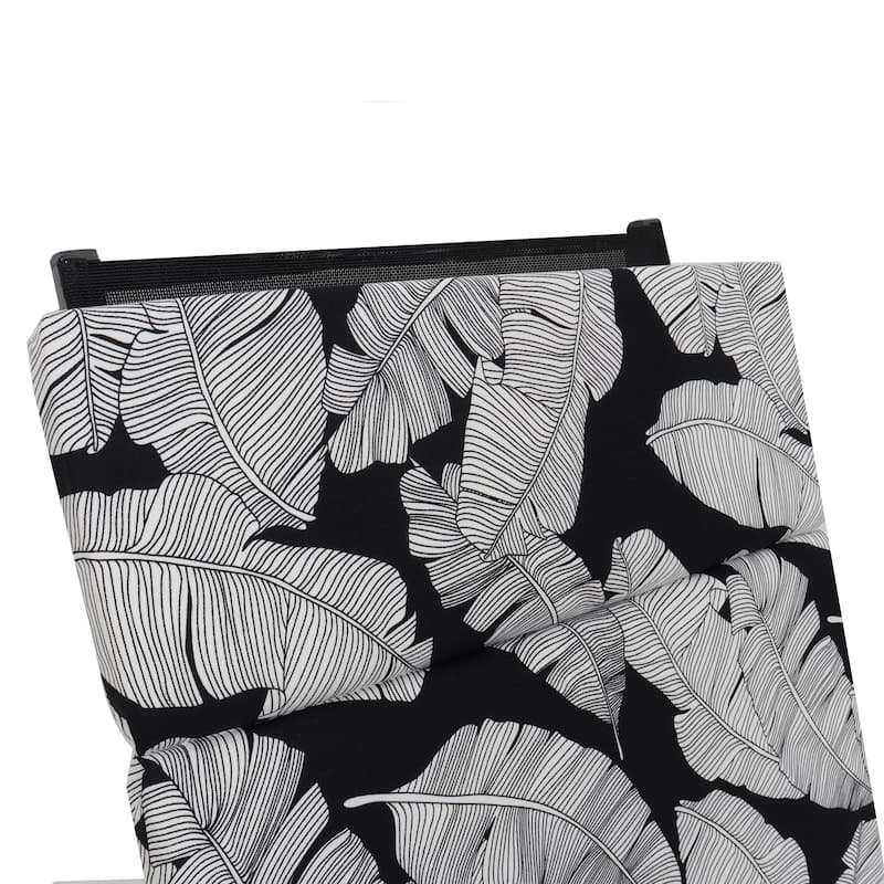 2 Piece Polyester Outdoor Cushions Set with Ties and High-Density Sponge - 66X23inch