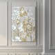 preview thumbnail 7 of 8, Mustard on Grey Blooms I-Premium Gallery Wrapped Canvas
