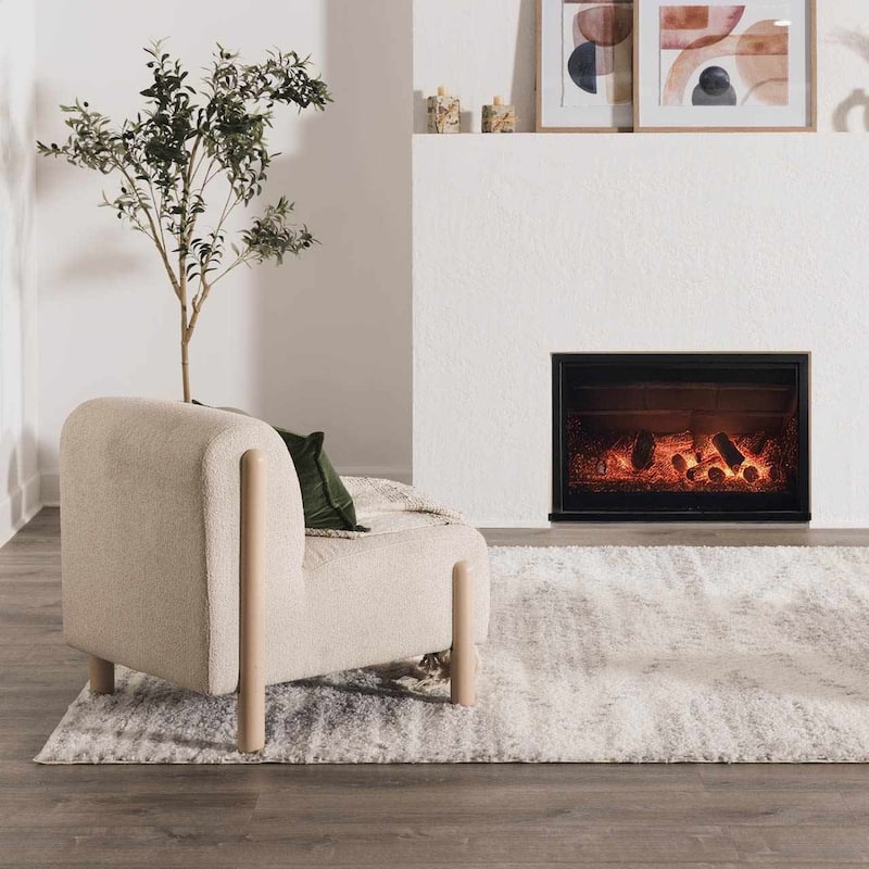 Hauteloom Lux Shag Collection Moroccan Farmhouse Shaggy High Plush Pile Area Rug